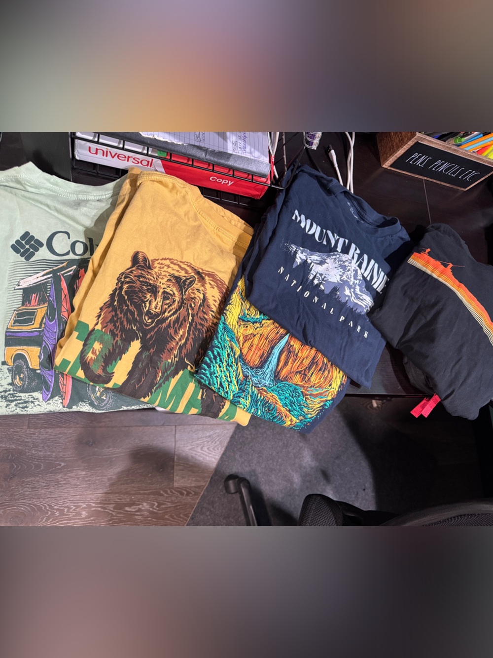 Bundle of 5 Columbia Men’s Graphic Tee with Outdoor Logos